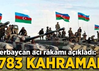 Azerbaycan Ermenistan savaşında askeri kayıplarının sayısını açıkladı