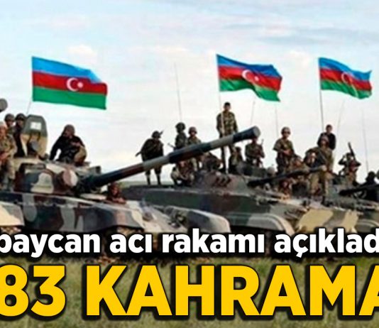 Azerbaycan Ermenistan savaşında askeri kayıplarının sayısını açıkladı
